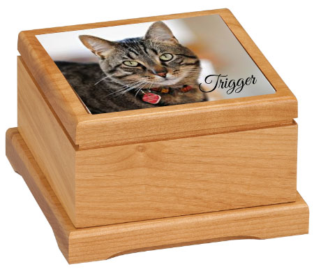 Pet Urn with Imprinted Tile
