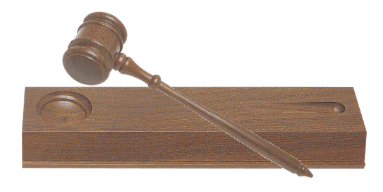 Gavel with Resting Block